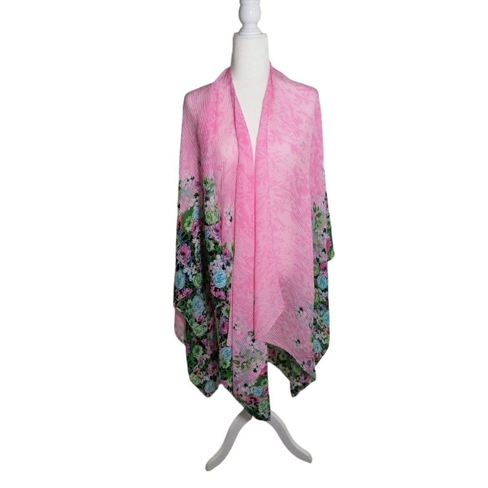 Pink Floral Wrap scarf  Women's One Size Fits Most